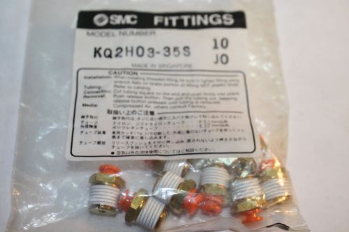 Smc kq2h03-35s  male connector 1/4&#034; npt  5/32&#034; od  tube  nib ( lot of 10 ) for sale