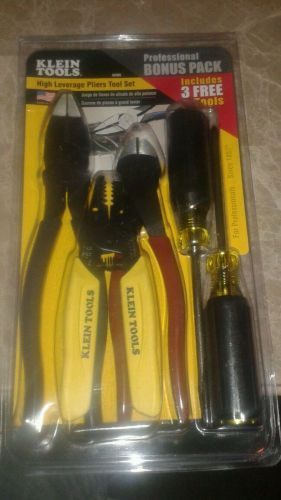 Klein Tools 5-Piece Electrician&#039;s Starter Tool Kit Brand New