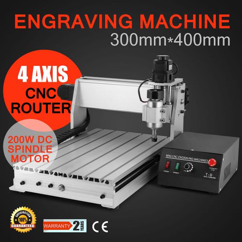 4 AXIS CNC ROUTER ENGRAVER ENGRAVING MILLING STEPPING MOTOR ALUMINUM ALLOY