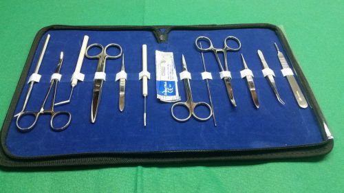 SET OF 22 GENERAL BIOLOGY DISSECTION DISECTING KIT W/ STERILE SURGICAL BLADE#15