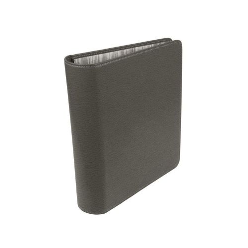 LUCRIN - A5 binder - Granulated Cow Leather - Dark grey