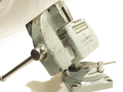 Wilton machinist mill lathe tilting rotating vintage bench vise 4&#034; jaw clean! for sale