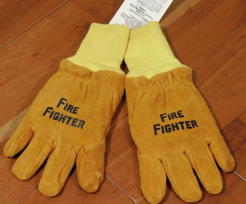 Glove Corporation Structural Firefighter Gloves NFPA Sz XL Wristlet Fireman Elk