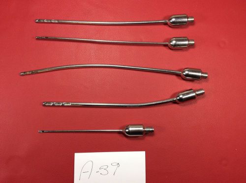 Liposuction Cannula Lot Of 5 30.6,23.8 23.6 23.4,15.4  Surgical  A-39