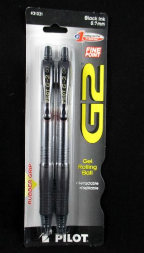 Pilot G2 Retractable/Refillable Gel Rolling Ball Pens Extra Fine Point Black Ink