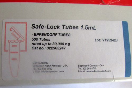 500 Eppendorf Safe-Lock Tubes 1.5ml