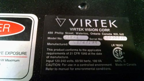Virtek lps-2 laser projector for templating large scale for sale