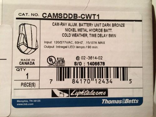CAMSDDB-CWT1 Thomas &amp; Betts Cam-Ray Alm Battery Unit Dark Bronze Emergency Light