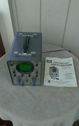 Vintage RCA WO-33A Oscilloscope &amp; Manual &amp; Original Box