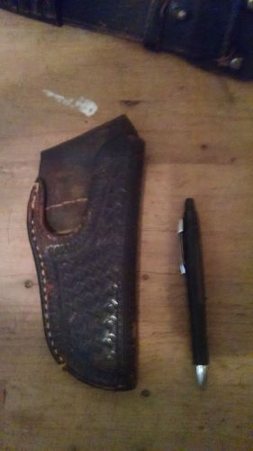 Vintage police leather gun belt and holster