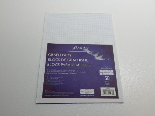 School Office Supplies White Quad Ruled 50 Sheet Graph Pad Paper 8.5&#034; x 11&#034;AMPAD