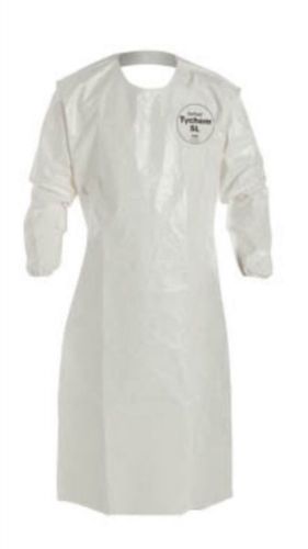 Dupont Tychem SL White Apron Hazmat Chemical Resistant SL278B Saranex Tyvek