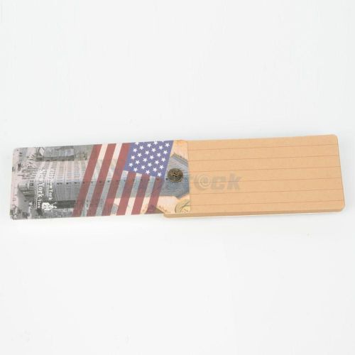 Retro Flag Pattern Loose-leaf Paper Notebook Journal Diary  Blank Pages