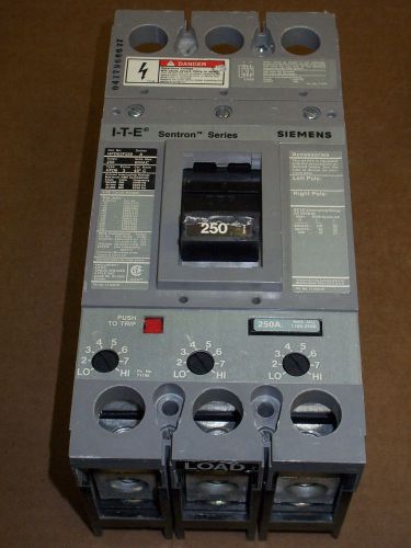 Ite siemens hfd6 3 pole 250 amp trip 600v hfd63f250 circuit breaker chipped hfd for sale
