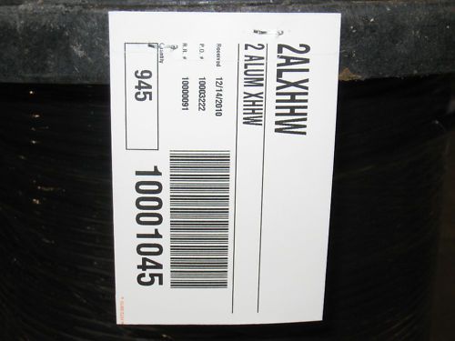 250&#039; 2 awg aluminum xhhw-2 600v building wire xlpe insulation cable for sale
