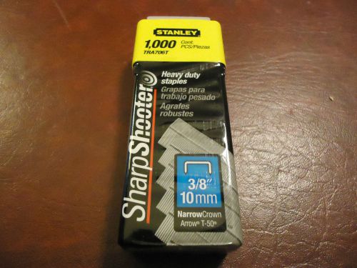 1 Pack of Stanley Sharp Shooter 3/8&#034; 10mm Staples TRA706T Heavy Duty 1000 PCS