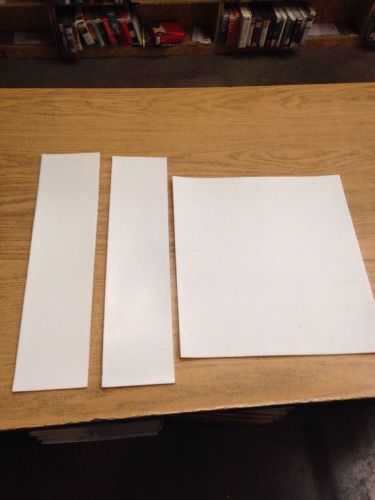 3 PC LOT  TEFLON sheets 1/8&#034; thick 5-1/2&#034; X 23&#034;  -  17-1/4&#034; X 18-1/4&#034;