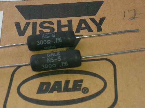 [10 pcs] ns-5 dale 300r 0,1% 5w non-inductive  resistors  ayrton-perry winding for sale