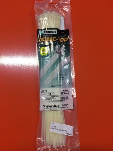 New 100 pc panduit dome top barb ty cable ties. bt4i-c for sale