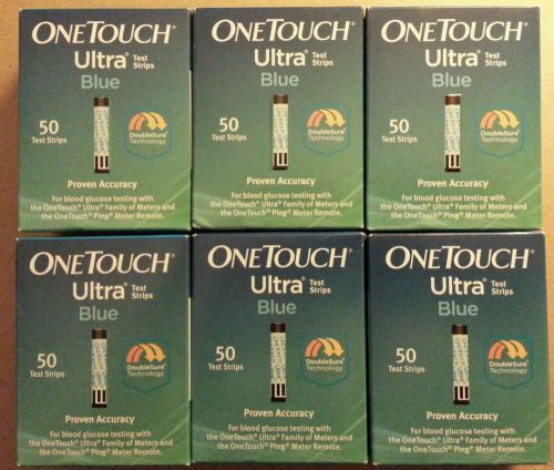 300  6X50 SEALED OneTouch Ultra Blue Test Strips Glucose One Touch 08/2016