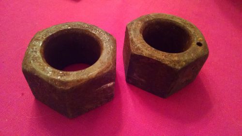 PAIR 3-1/2&#034; HEX NUT - STEAMPUNK NUT (LOT OF 2)