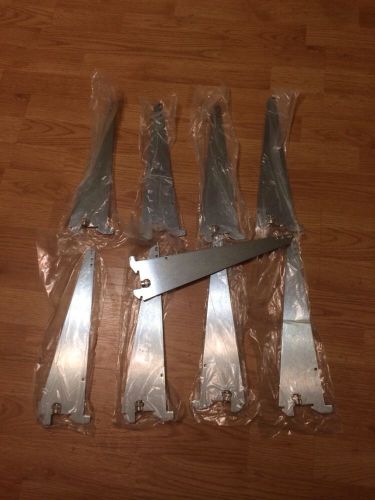 Lot Of 9 Metal Shelving Brackets 12&#034; New With Locks Thick