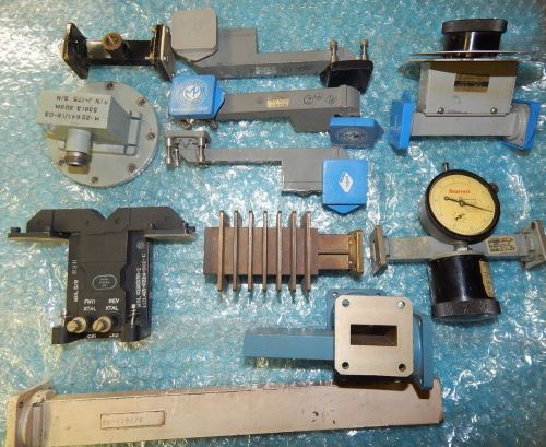 LARGE LOT WAVEGUIDE SOME NOS NEW 11 PIECES POLYTECHNIC MICROWAVE STARRETT &amp; MORE