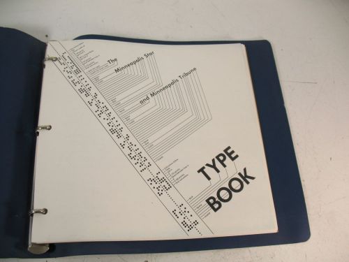 THE MINNEAPOLIS STAR AND MINNEAPOLIS TRIBUNE TYPE BOOK