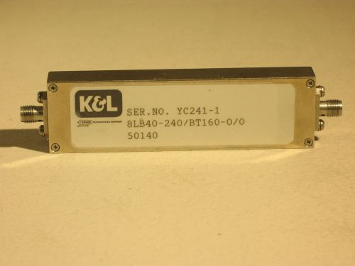 K&amp;L 8LB40-240/BT160-0/0 160MHz Bandpass Filter CF 240MHz BW 160MHz