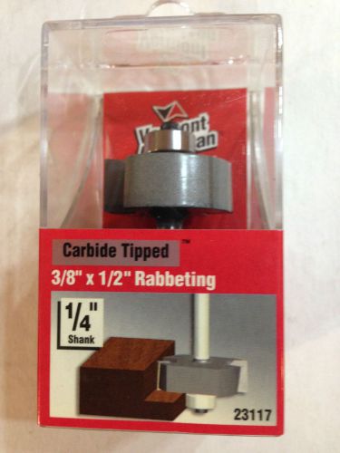 Vermont american 23117 3/8-by-1/2-inch carbide tipped rabbet router bit for sale