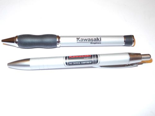 New!  Lot of 2 Official KAWASAKI all metal Pens. Refillable, all metal, NICE!!