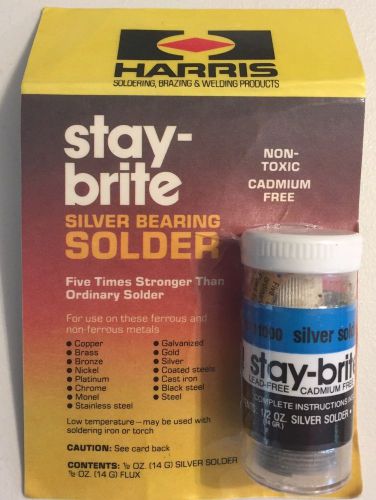 Harris Stay Brite 8 Silver Bearing Solder 1/2 oz. (14g) Silver Solder Flux-
							
							show original title