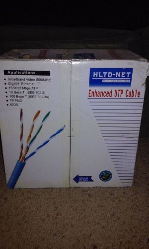 HLTD-Net Communication CAD5 cable 1000&#039; box brand new Light Blue