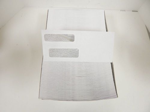 Safeguard #9 Double Window 3 7/8 x 8 7/8 White Wove Envelopes W/ Security Tint