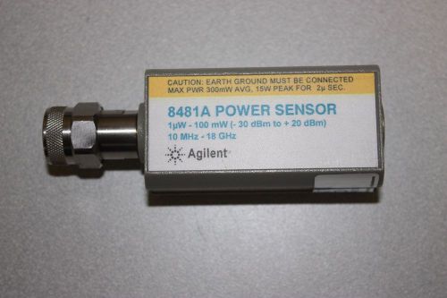 Agilent Keysight 8481A Power Sensor, 10 MHz to 18 GHz, -30 to +20 dBm, READ