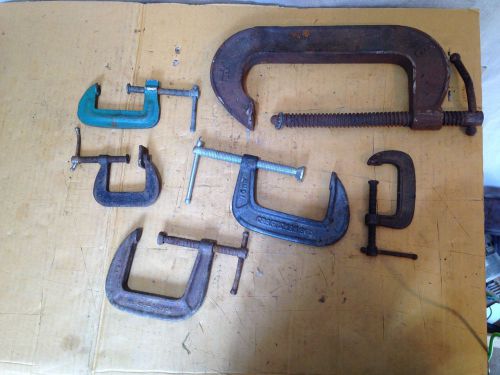 c clamp lot Craftsman  Jorgensen size range approx 4.5&#034; - 12&#034;
