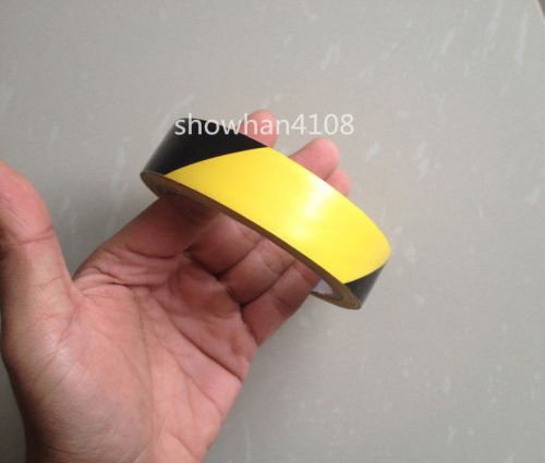 Yellow &amp; Black Safety Stripe PVC Hazard Self adhesive Warning Tape 0.94&#034;X57.4&#039;