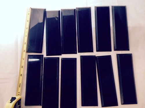 Noryl Pieces 1/4&#034; x 1.950 approx x 6&#034; approx. Black (Lots of 12 pcs) 14 avail..