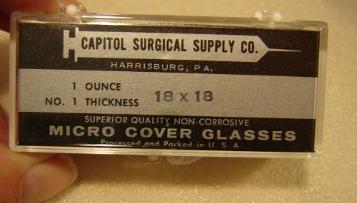 1 Ounce Capitol Surgical Supply Cover Glass No 1 Thickness 18 x 18 mm Superior