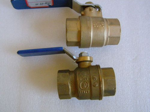 Lot of 2 new 1&#034; fip brass ball valve 600 wog  plumbing wholesale liquidation for sale