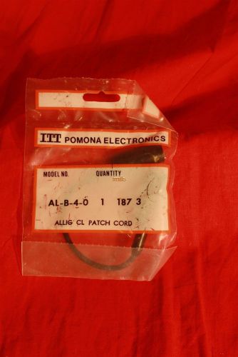 ITT POMONA Model AL-B-4-0   8&#034; Black Alligator to Alligator Clip test cable lead