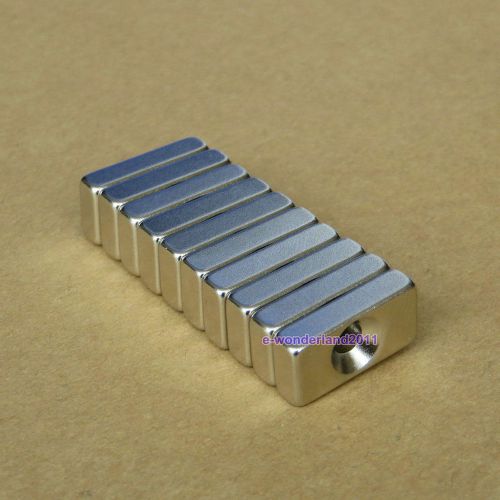 10pcs Strong Block Cuboid Rare Earth Permanent Nd-Fe-b Magnets 20x10x4mm Hole