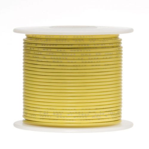 Hook-up wire 16awg pvc 100ft spool yellow for sale