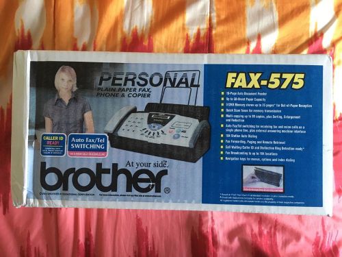 BROTHER FAX-575 NEW/Never Open Plain Paper Fax, Phone &amp; Copier &#034;FREE Shipping&#034;