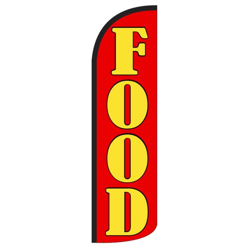 Food windless swooper flag jumbo full sleeve banner + pole made in usa for sale