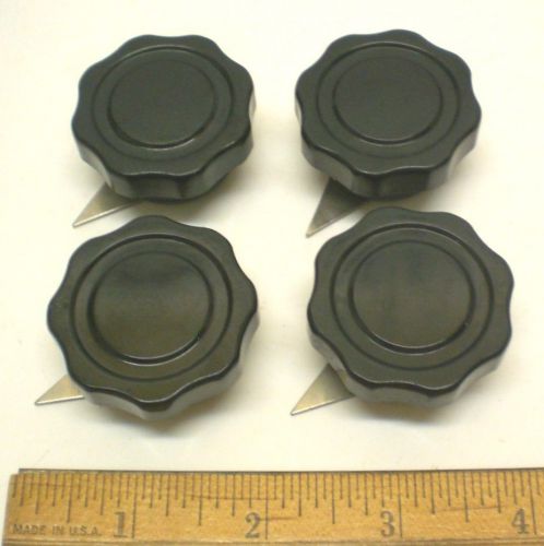 4 pointer knobs for pots &amp; tap switches 1 1/2&#034;, 1/4&#034; shaft, ohmite, made in usa for sale