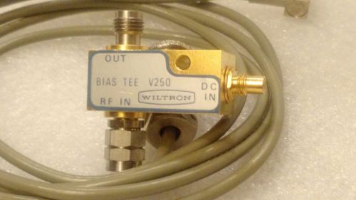 Wiltron Precision V250 Bias Tee, 100 MHz to 60 GHz with two cables