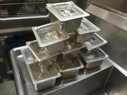 12 Stainless Steel Salad Steam Table Pans with Lids Commercial NSF Food Pans