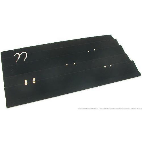 Black Velvet Earring Display Tray Insert Holds 45 Pairs