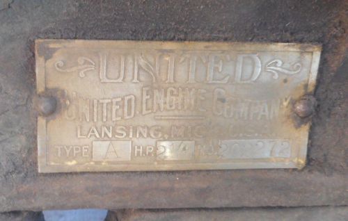 Vintage United hit miss brass ID tag